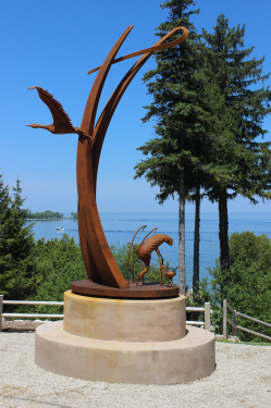 Windward Sculpture Installation and Dedication at Egg Harbor, Wisc. Photo